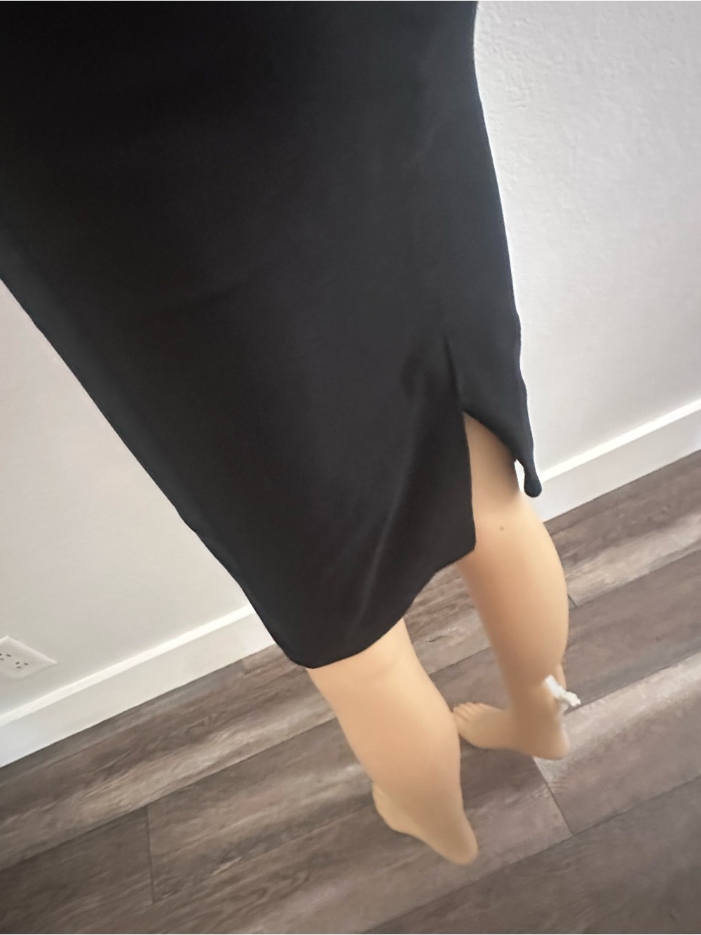 Vintage 90s Klaxons Black Corset Lace-Up High Waist Pencil Skirt Size Small Goth - Picture 4 of 11